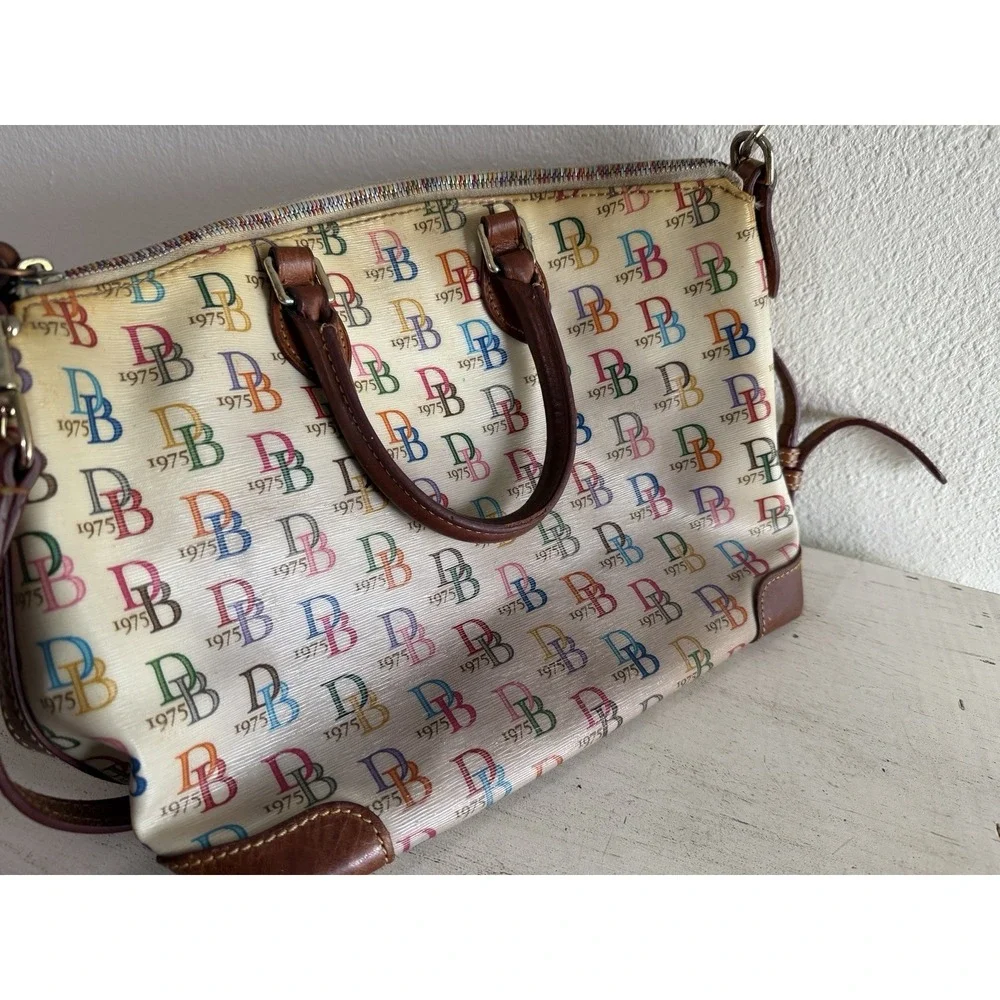 Vintage Dooney And Bourke Rainbow Db 1975 Satchel Bag Purse And Wallet